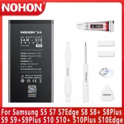 NOHON Battery For Samsung Galaxy S5 S7 S8 S9 S10 S7 Edge Plus G900F G930F G935F G950F G955F G9650 G9700 S10E S7E S8Plus S9Plus